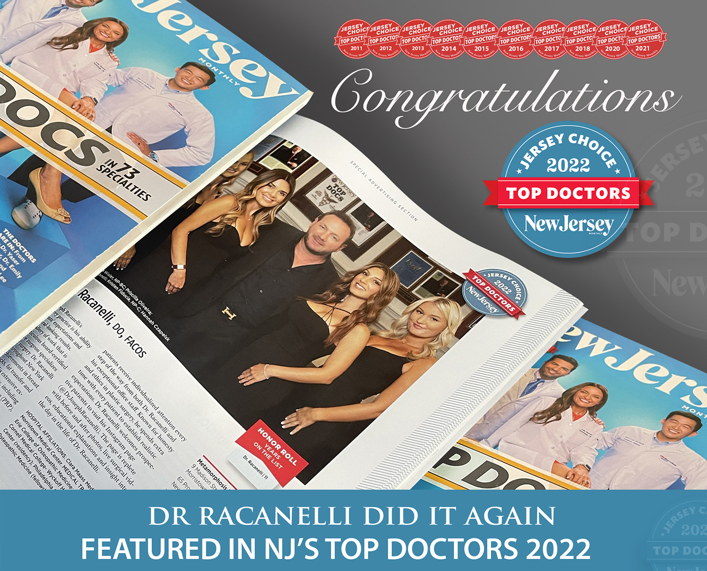 Featured once again in New Jersey Monthly Top Dr 2022